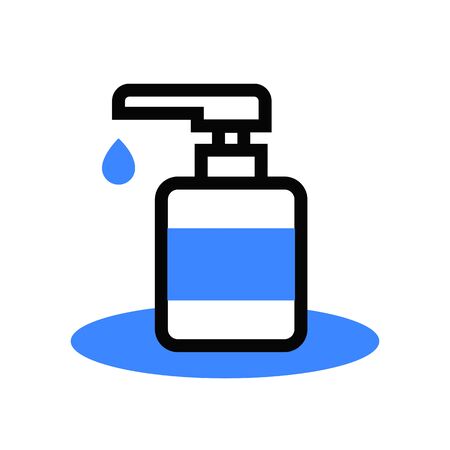Sanitizer alcohol gel bottle iconのイラスト素材