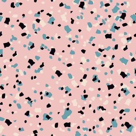Terrazzo seamless pattern. Abstract mosaicのイラスト素材