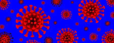 Coronaviruses influenza banner. Dangerous fluのイラスト素材