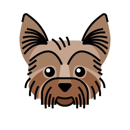 Yorkshire terrier cute icon. Graphic illustrationのイラスト素材