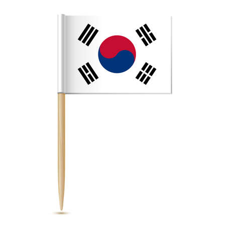 Republic of Korea flagのイラスト素材