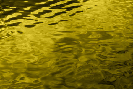 Rippling water background in trendy colors 2021. Gray and Yellowの写真素材