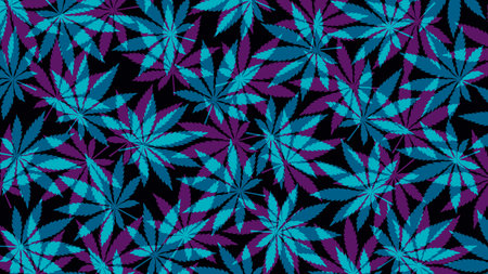 Marijuana leafs or cannabis leafs patternのイラスト素材