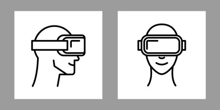Virtual reality design icon. VR glasses isolatedのイラスト素材
