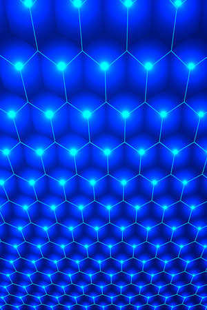 Abstract blue hexagon pattern backdrop for designのイラスト素材