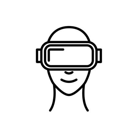 Virtual reality design icon. VR glasses isolatedのイラスト素材