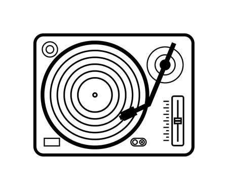 Vinyl player icon isolated on white backgroundのイラスト素材