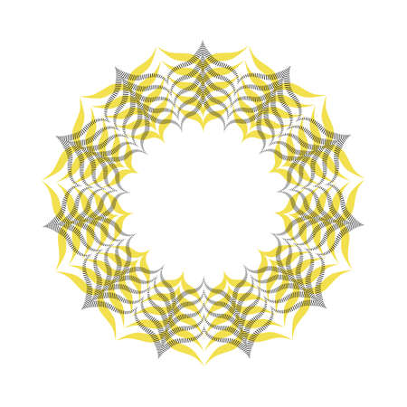 Circle frame. Photo decoration isolated on whiteのイラスト素材