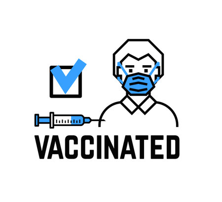Syringe vaccine iconのイラスト素材