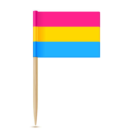 Pansexual pride flag movement lgbtq Toothpick flagのイラスト素材