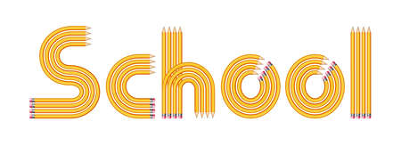 School pencil pen students Back to schoolのイラスト素材