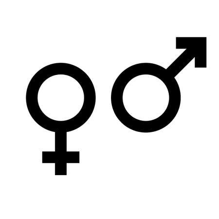 Male and Female gender symbol. Man and woman icon.のイラスト素材