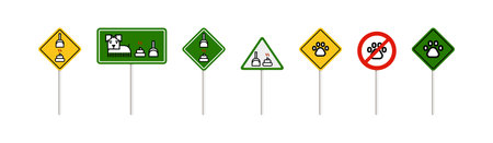 Pets signs set. Please clean up after your petのイラスト素材