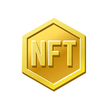 NFT non fungible token icon. Crypto currencyのイラスト素材