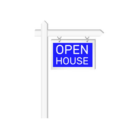 Open house sign. Real estate icon isolatedのイラスト素材