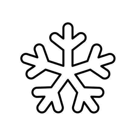 snowflake icon vector sign symbol isolated whiteのイラスト素材