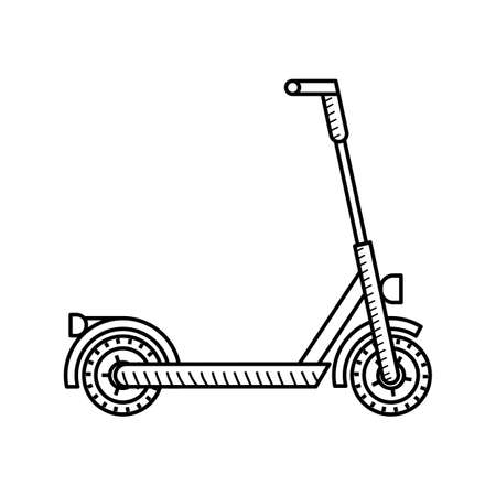 Scooter coloring page for kids. Kick scooterのイラスト素材