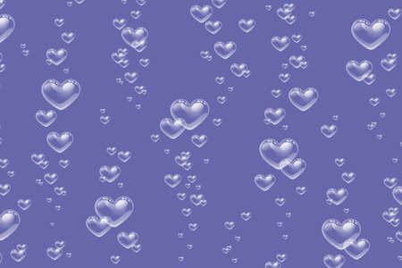 Heart bubbles in trendy color 2022 Very Peri colorのイラスト素材