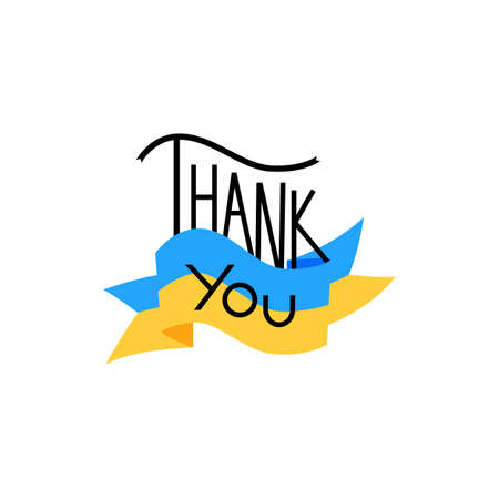 Thank you for supporting Ukraine. Thank Youのイラスト素材