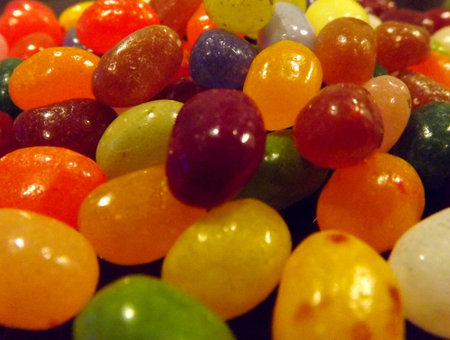 Macro of Jelly Beansの写真素材