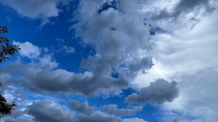 Magic sky and clouds. Enchanting view.の写真素材