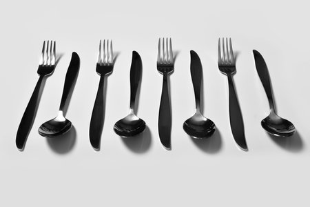 spoon fork isolated steel