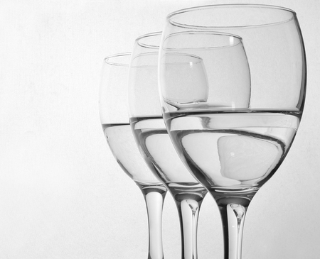 Wine glass in closeup shotの写真素材