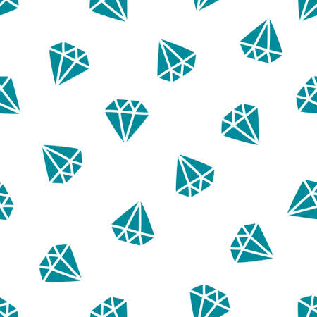 Diamond seamless pattern on white background. Simple bicolor background for website, jewelry store,...