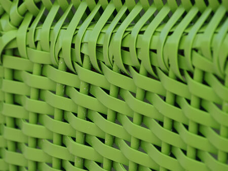 Wicker beach in greenの写真素材