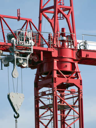Detail view of a construction crane