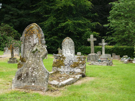 Memorial stone in a cemeteryのeditorial素材