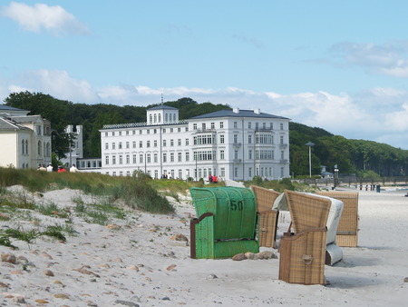 wicked roofed beach chair on the beachのeditorial素材