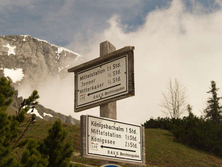 signpost for walkersの写真素材