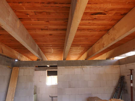 Garage roof view from belowの写真素材