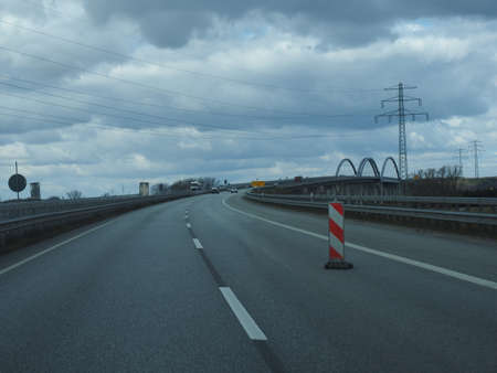 construction site on the highwayの写真素材