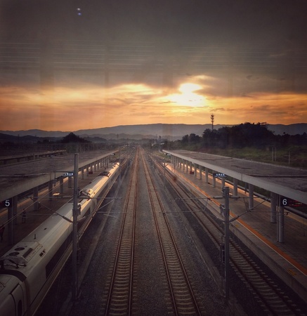 railway stationのeditorial素材