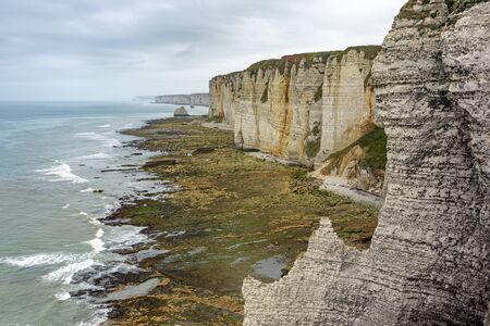 Cliffs of Etretat, Normandy Franceの写真素材