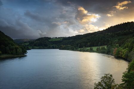 Cloudy day at Eifel National Park Germany.の写真素材