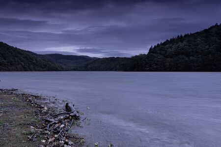 Cloudy day at Eifel National Park Germany.の写真素材