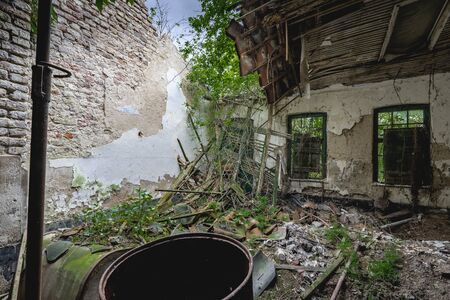 Urbex, Urban exploration, Old abandoned farm.の写真素材