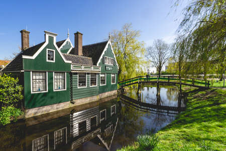 Traditional Dutch House in Zaanse Schans, The Netherlandsのeditorial素材