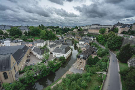 overview from the city Luxembourg 28 June 2020のeditorial素材