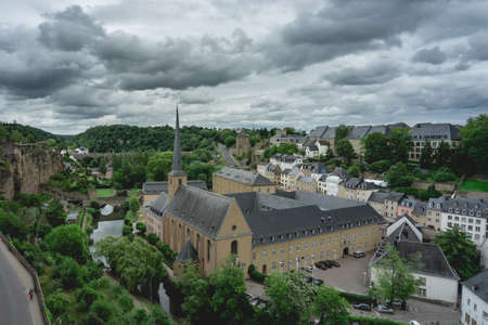 overview from the city Luxembourg 28 June 2020のeditorial素材