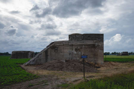 German bunkers World War Two, Steenbergen The Netherlands June 5 2020の写真素材