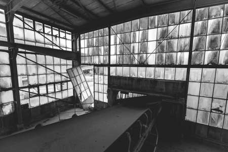 Urbex, old abandoned steel factory, Belgiumの写真素材