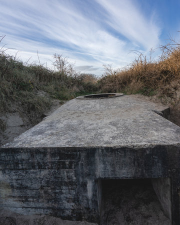 German bunkers in Ouddorp The Netherlands.の写真素材
