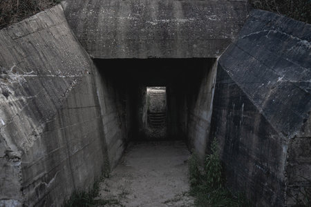 German bunkers in Ouddorp The Netherlands.の写真素材