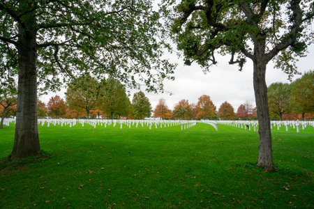 Magraten American war cemetery, Limburg Netherlands, 22 October 2020のeditorial素材