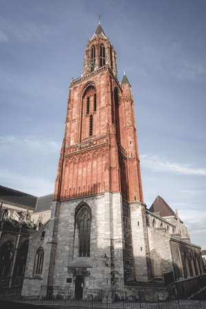 The Famous Saint Janskerk, in the center of Maastricht, The Netherlands.の写真素材