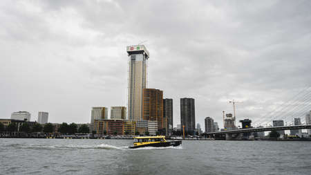The Zalmhaven Tower, New Building in Rotterdam, 4 July 2021, Rotterdam The Netherlandsのeditorial素材